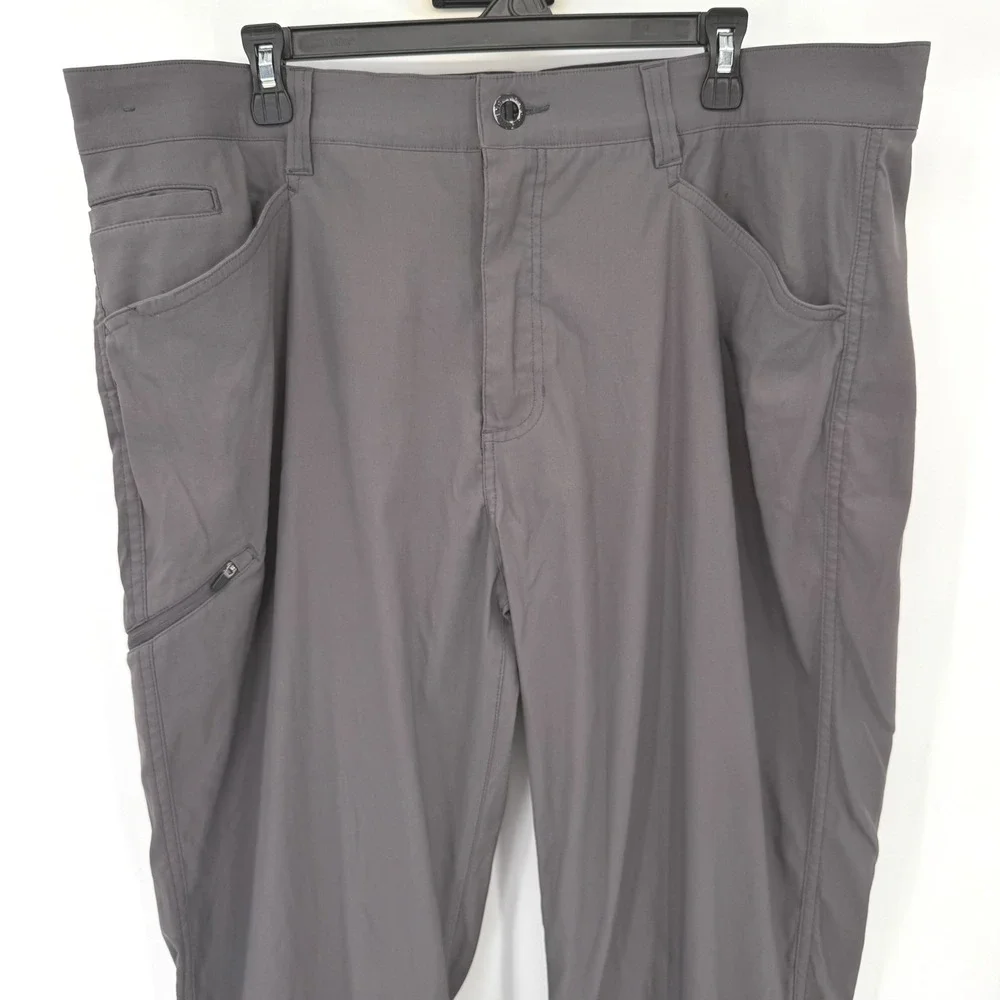 Orvis Pants Mens 40x34 Grey Tech Performance Hiking Outdoor Stretch Straight Leg